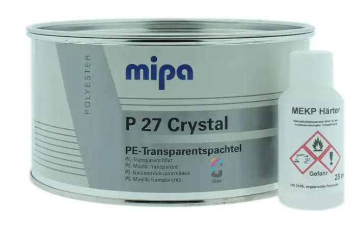 Masilla + Endurecedor cristal 2k para fibra de carbono