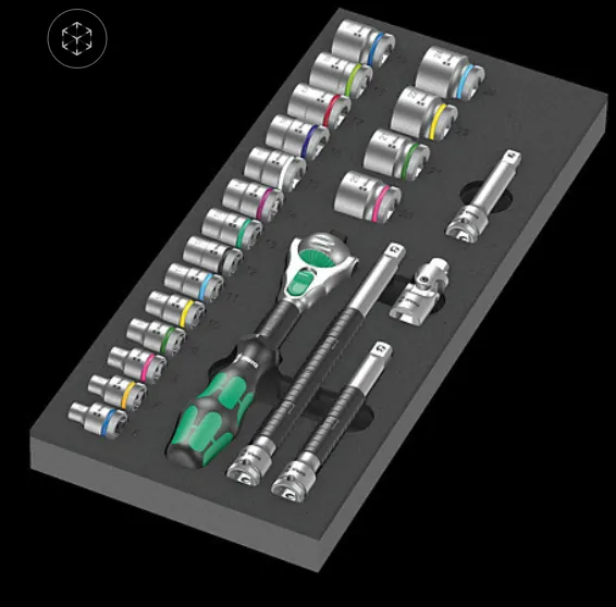 05150110001 Wera Foam juego ziklop 8000A 1/4