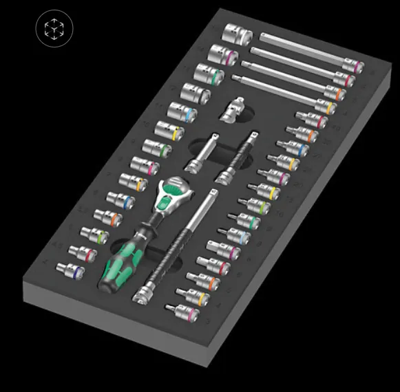 05150110001 Wera Foam juego ziklop 8000A 1/4