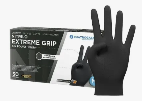 Guante nitrilo extreme negro talla M caja 50