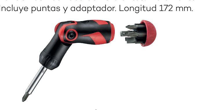 [BTOOL-MDRT908] Destornillador portapuntas angular 60° carraca 1/4" MDRT908