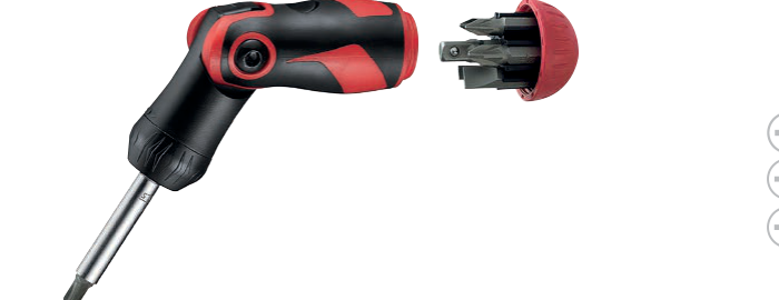 Destornillador portapuntas angular 60° carraca 1/4" MDRT908