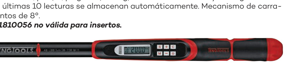 [TENG-3892D100] Llave dinamométrica digital 3/8" 10-100 Nm 3892D100