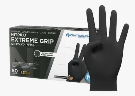 Guante nitrilo extreme grip negro talla L